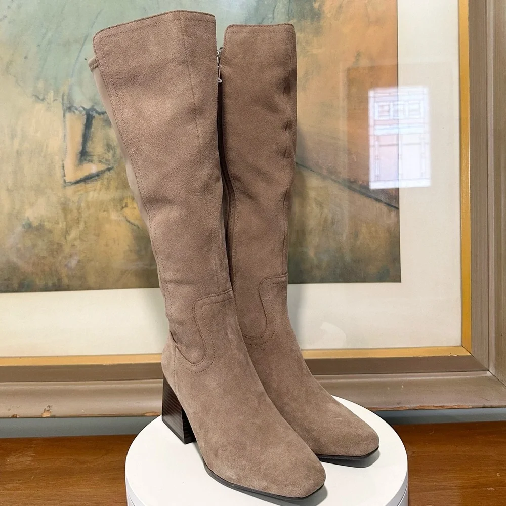 🌸BORN🌸 Tenor Waterproof Knee High Suede Boot Size: 6M